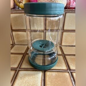 WhiteRhino Glass Pickle Jar,34oz Olive Hourglass Jar with Strainer,Glass Jar